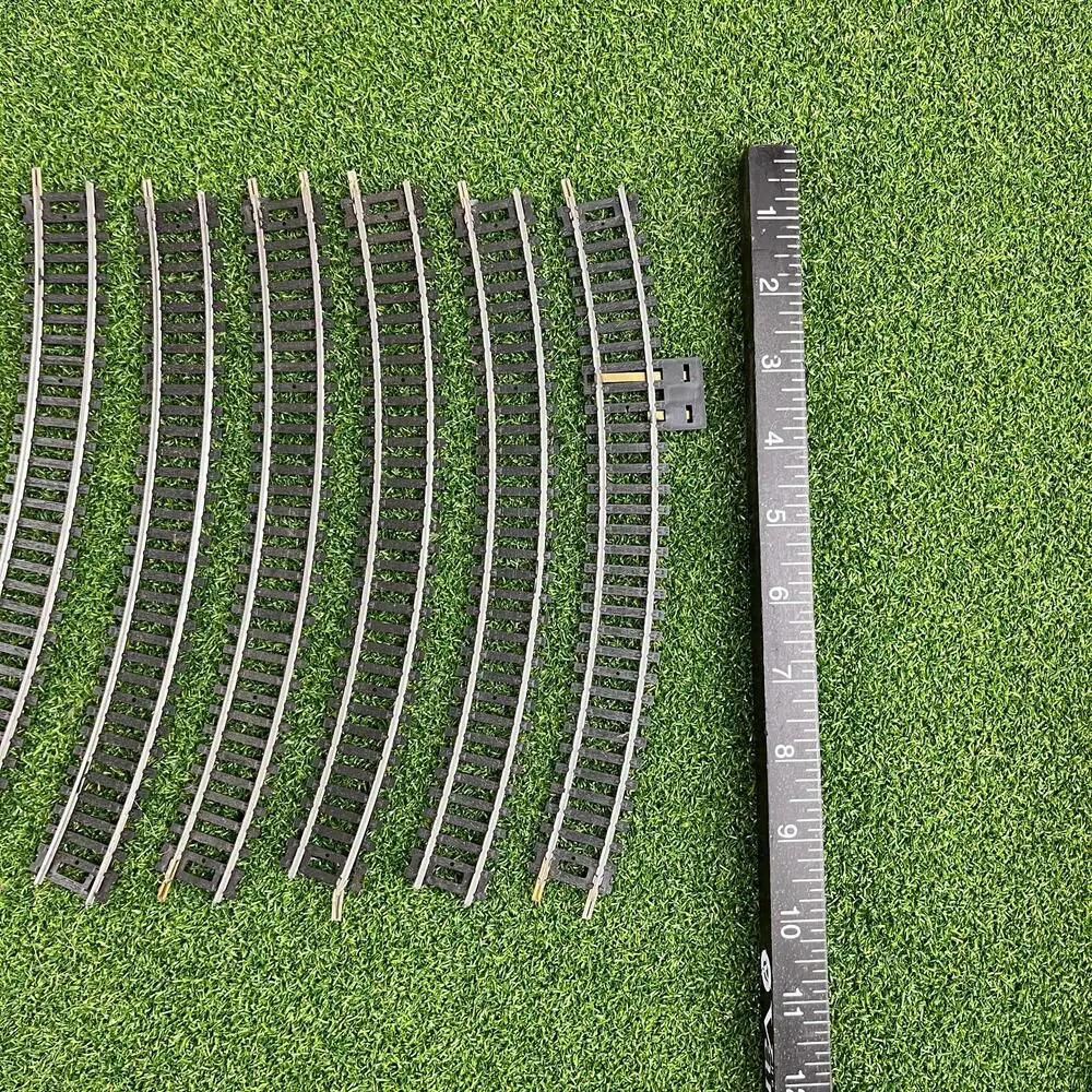 Vintage Model Train Curved Tracks HO Scale Railway Layout